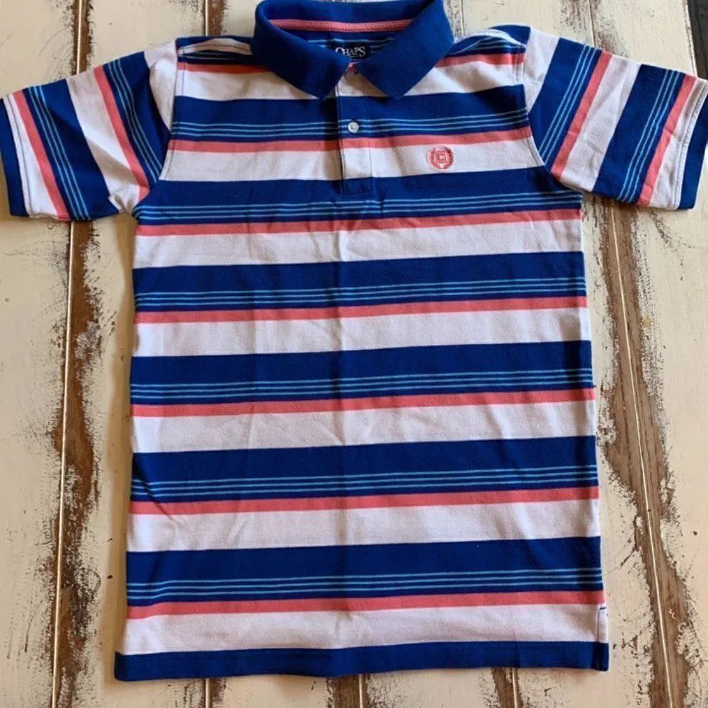 Chaps Blue and Pink Polo